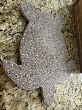 Sparkle Turtle-Shaped Serving Board in Rose Taupe